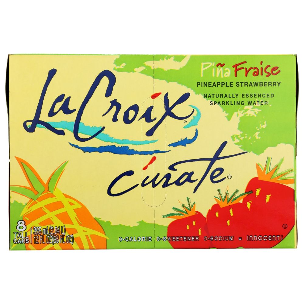 LA CROIX: Pina Fraise Flavored Sparkling Water 8Pk, 96 fo - SMART GREENS