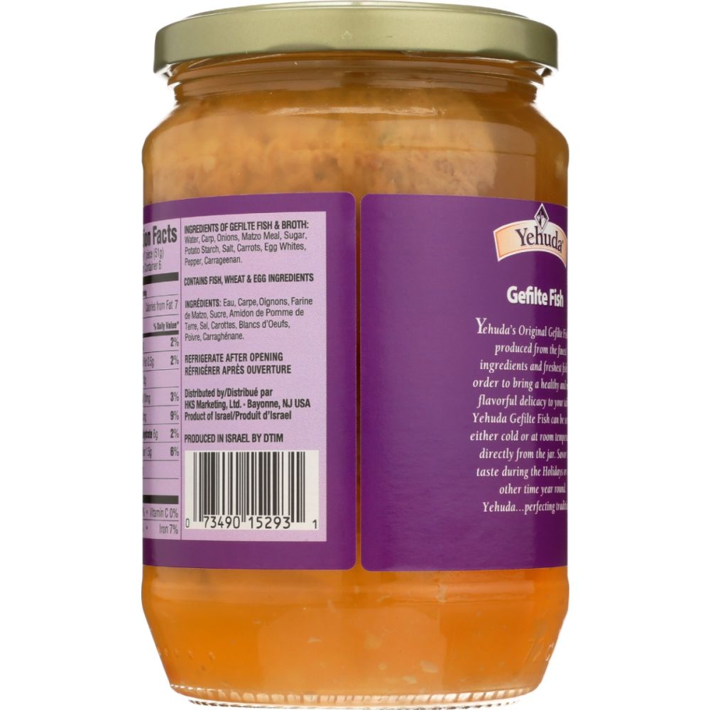 YEHUDA: Original Gefilte Fish, 24 oz - SMART GREENS