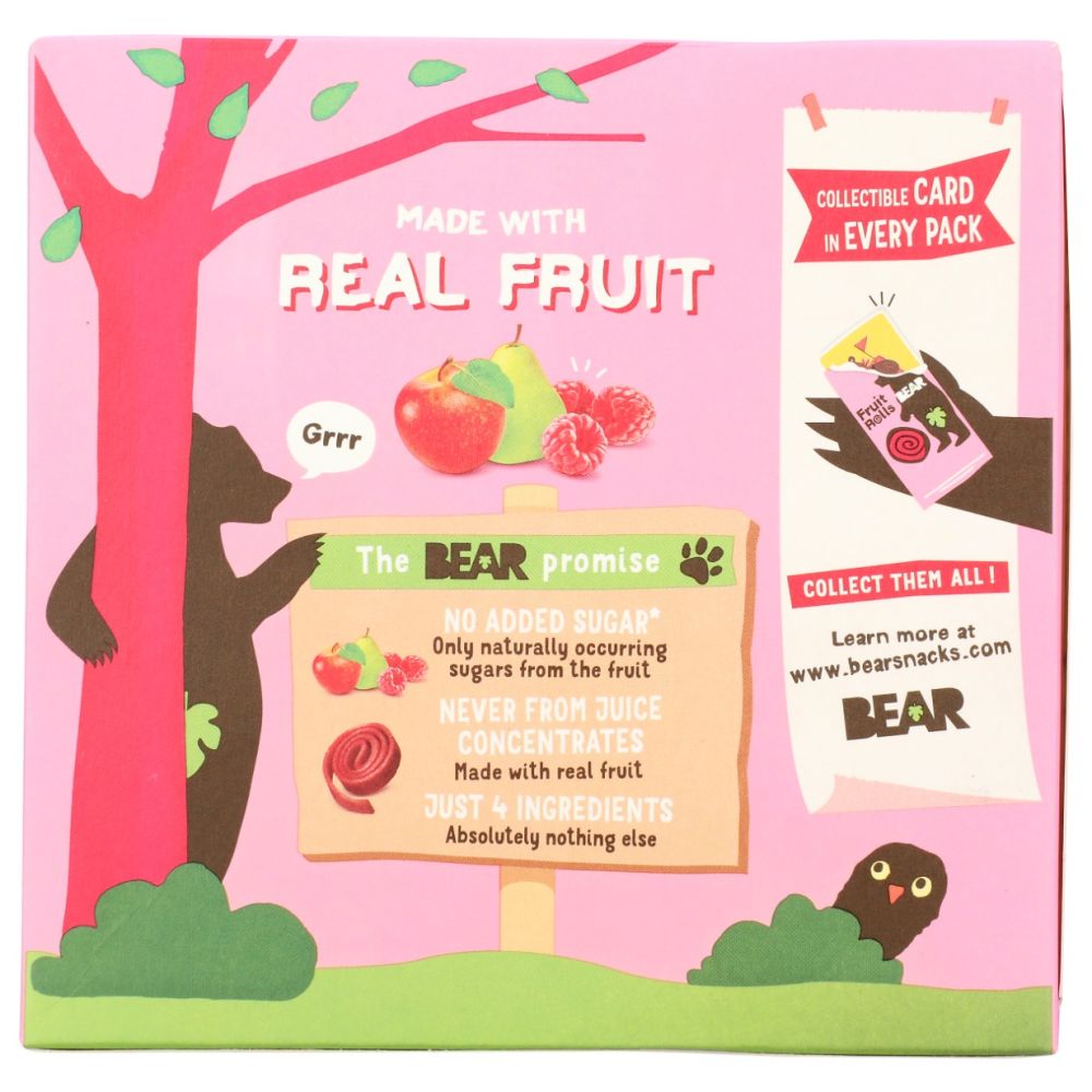 BEAR YOYO: Raspberry Fruit Rolls, 3.5 oz - SMART GREENS