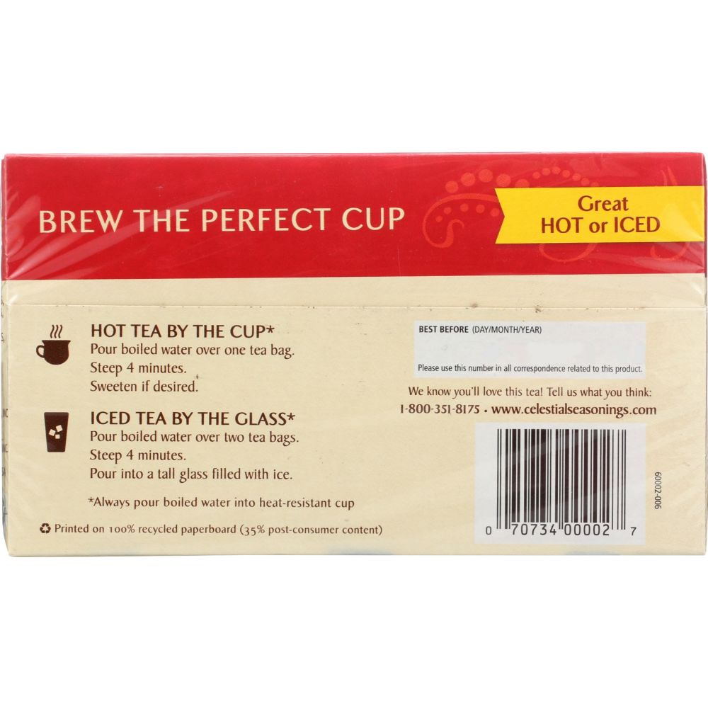 CELESTIAL SEASONINGS: Red Zinger Herbal Tea, 20 bg - SMART GREENS