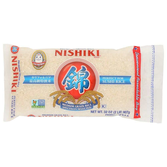 NISHIKI Musenmai Premium Sushi Rice 2 lb package for authentic Japanese cooking