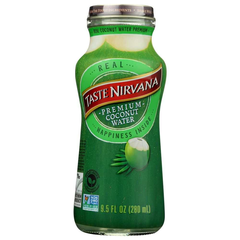 TASTE NIRVANA Real Coconut Water 9.5 oz eco-friendly carton with pure Thai coconut water for hydration