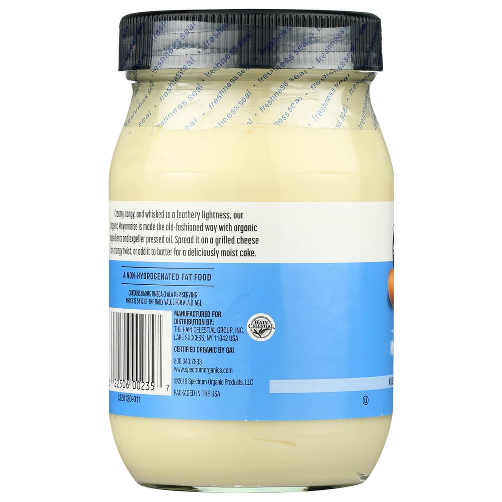 SPECTRUM NATURALS: Organic Mayonnaise With Cage Free Eggs, 16 oz - SMART GREENS