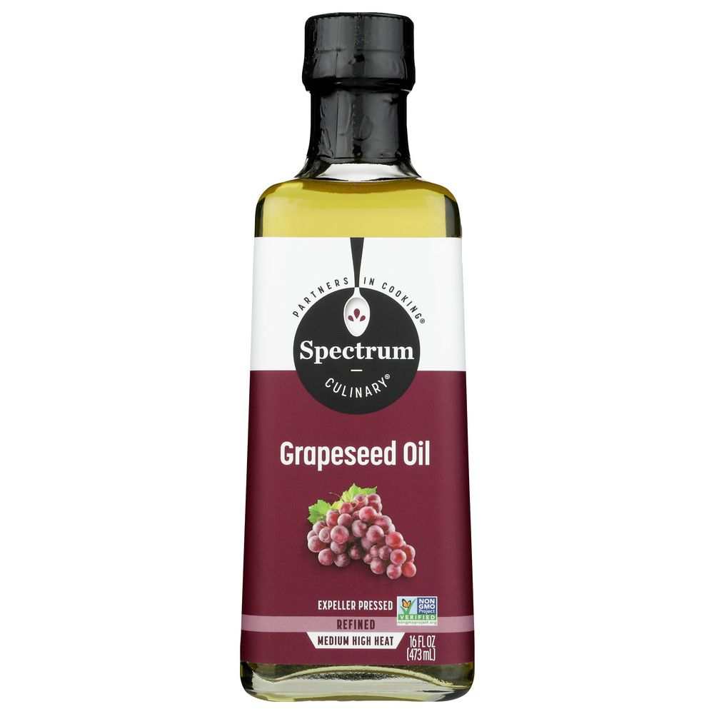 Spectrum NATURALS refined grapeseed oil 16oz bottle for all-purpose cooking