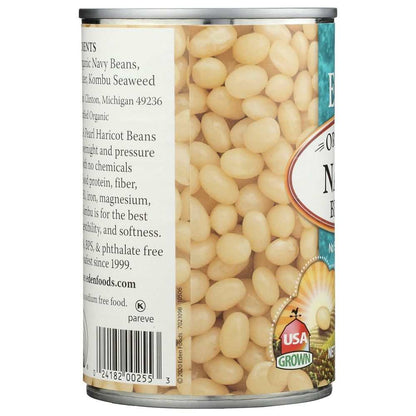 EDEN FOODS Navy Beans Organic 15 oz white beans in BPA free can