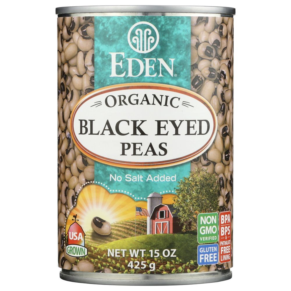 EDEN FOODS: Bean Black Eyed Peas No Salt Added Organic, 15 oz - SMART GREENS