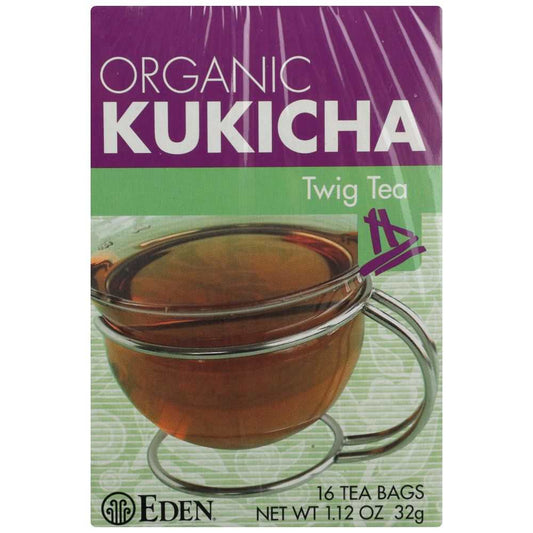 EDEN FOODS organic Kukicha twig tea bags with apple juice blend