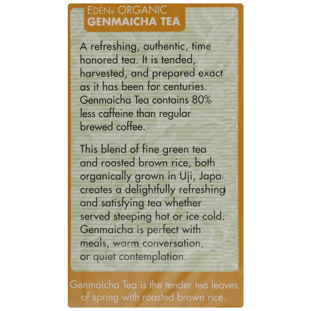 EDEN FOODS: Tea Genmaicha Green Org, 16 bg - SMART GREENS