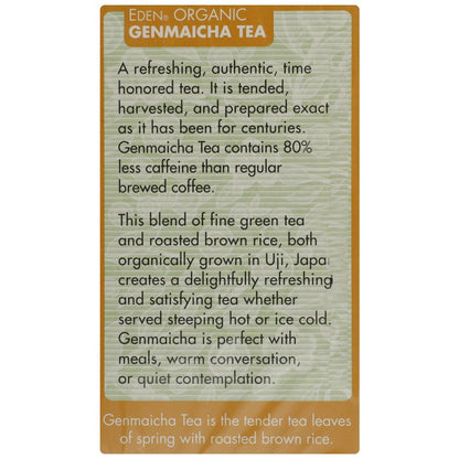 EDEN FOODS: Tea Genmaicha Green Org, 16 bg - SMART GREENS