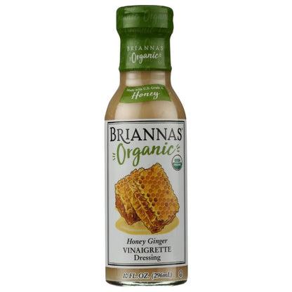 BRIANNAS: Dressing Honey Ginger Vinaigrette, 10 oz - SMART GREENS