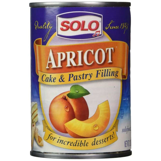 SOLO Apricot Filling 12 oz jar with citrus flavor enhancement