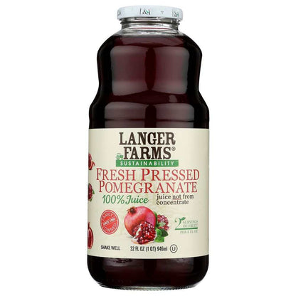 L & A JUICE All Pomegranate juice 32 oz bottle with natural, fresh pomegranate flavor