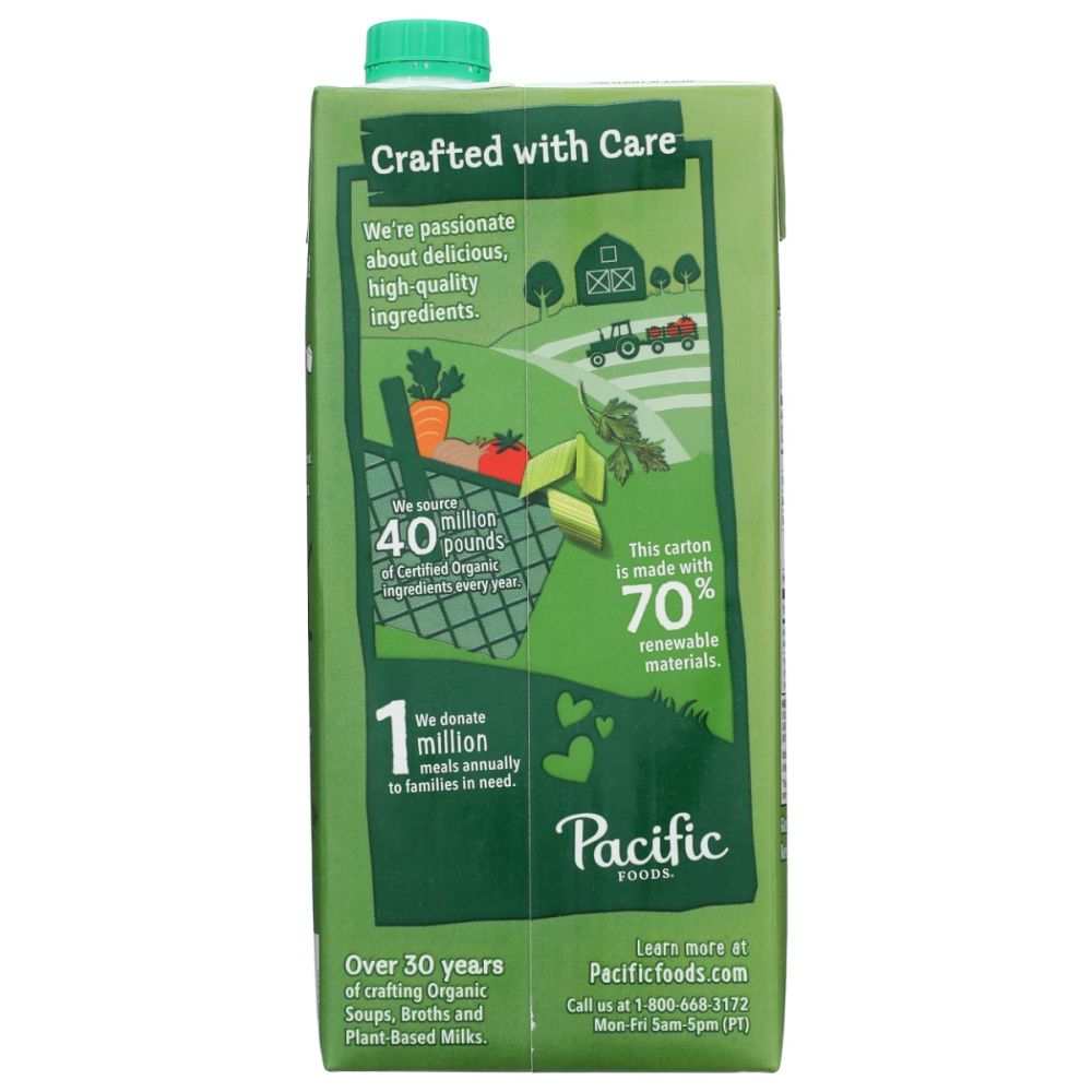 Pacific Foods Organic Unsalted Chicken Stock 32 oz carton for cooking and soups