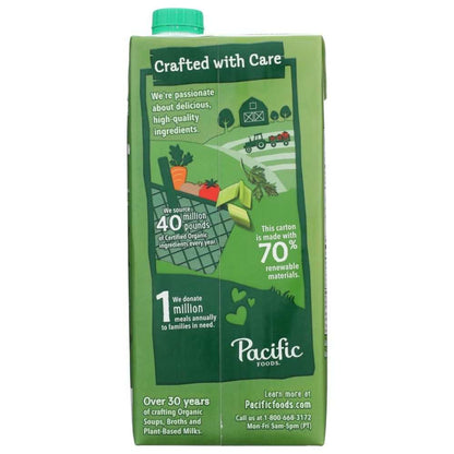 Pacific Foods Organic Unsalted Chicken Stock 32 oz carton for cooking and soups