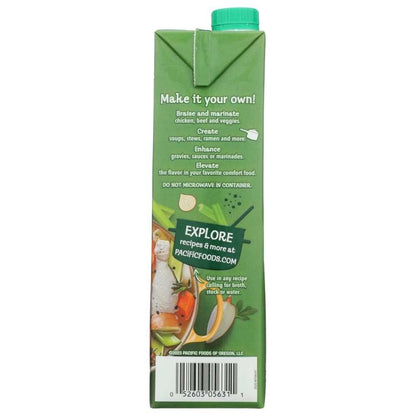 Pacific Foods Organic Unsalted Chicken Stock 32 oz carton for cooking and marinating