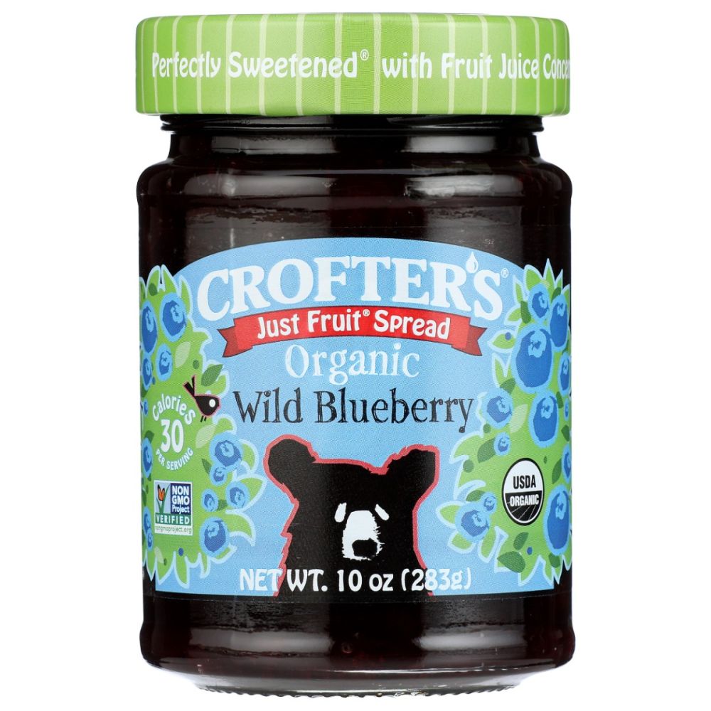 CROFTERS: Organic Blueberry Fruit Spread, 10 oz - SMART GREENS