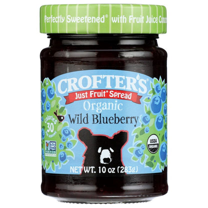 CROFTERS: Organic Blueberry Fruit Spread, 10 oz - SMART GREENS