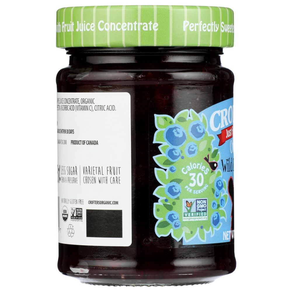 CROFTERS: Organic Blueberry Fruit Spread, 10 oz - SMART GREENS