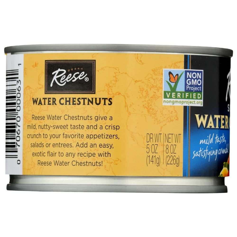 REESE sliced water chestnuts 8 oz package pre-sliced crisp Asian cuisine ingredient