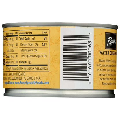 REESE sliced water chestnuts 8 oz package for Asian cooking