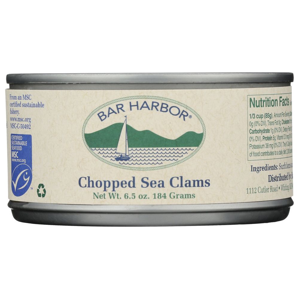 BAR HARBOR: Premium All Natural Chopped Clams, 6.5 oz - SMART GREENS