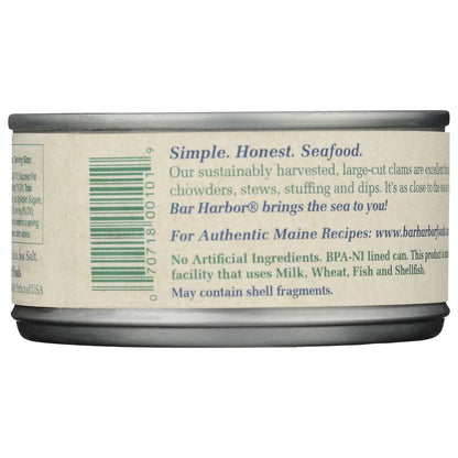 BAR HARBOR: Premium All Natural Chopped Clams, 6.5 oz - SMART GREENS