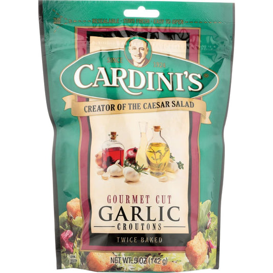 CARDINI'S: Gourmet Cut Garlic Croutons, 5 oz - SMART GREENS