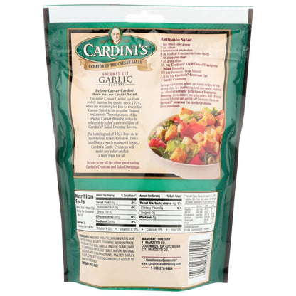 CARDINI'S: Gourmet Cut Garlic Croutons, 5 oz - SMART GREENS