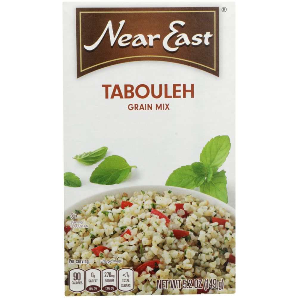 NEAR EAST Tabouleh Mix box with authentic Middle Eastern wheat salad ingredients and herbs