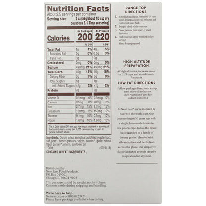 NEAR EAST: Couscous Mediterranean Curry, 5.7 oz - SMART GREENS