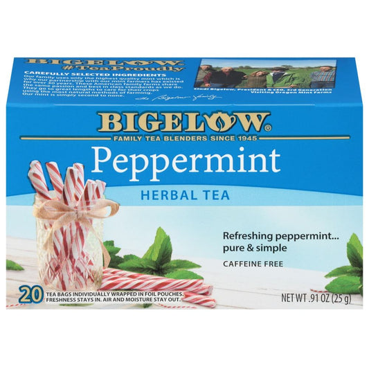 BIGELOW: Peppermint Herbal Tea 20Bg, 0.91 oz - SMART GREENS