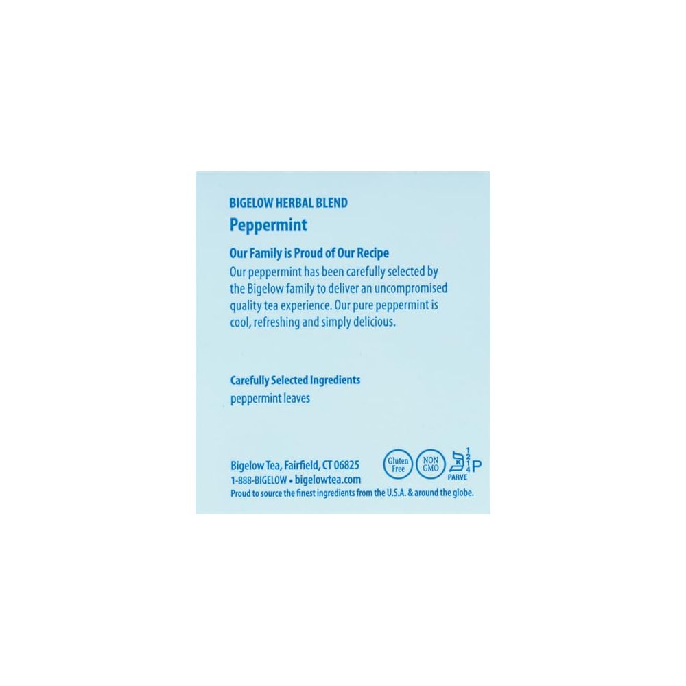 BIGELOW: Peppermint Herbal Tea 20Bg, 0.91 oz - SMART GREENS