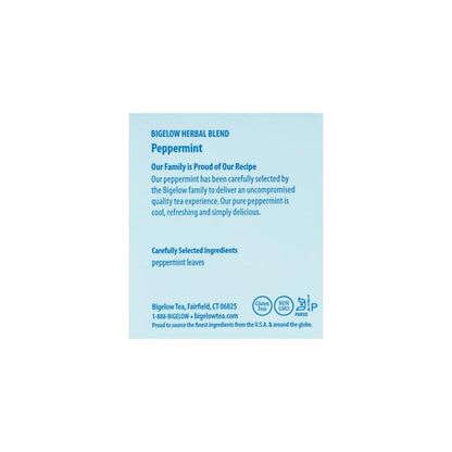 BIGELOW: Peppermint Herbal Tea 20Bg, 0.91 oz - SMART GREENS