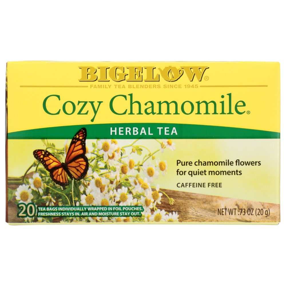 Bigelow Herbal Tea Cozy Chamomile caffeine-free 20 tea bags for relaxation