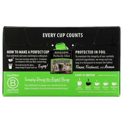 BIGELOW: Tea Black Tea Plantation Mint, 20 tea bags - SMART GREENS