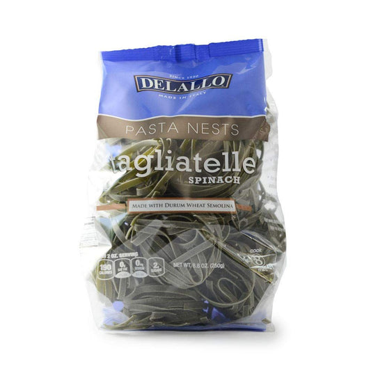 DELALLO: Spinach Tagliatelle Nest Pasta, 8.8 oz - SMART GREENS