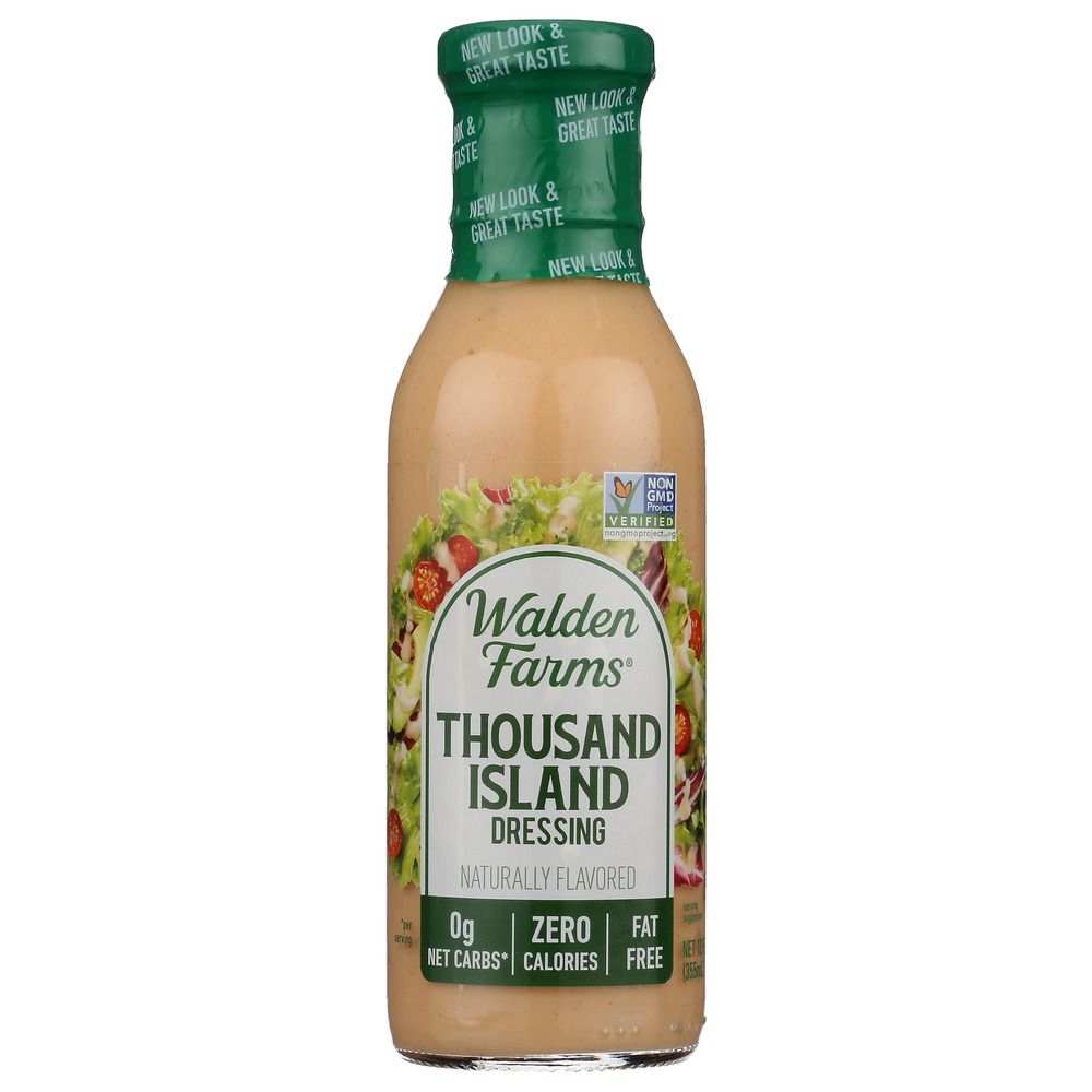 WALDEN FARMS Thousand Island Dressing calorie-free bottle 12oz low-calorie vegan gluten-free