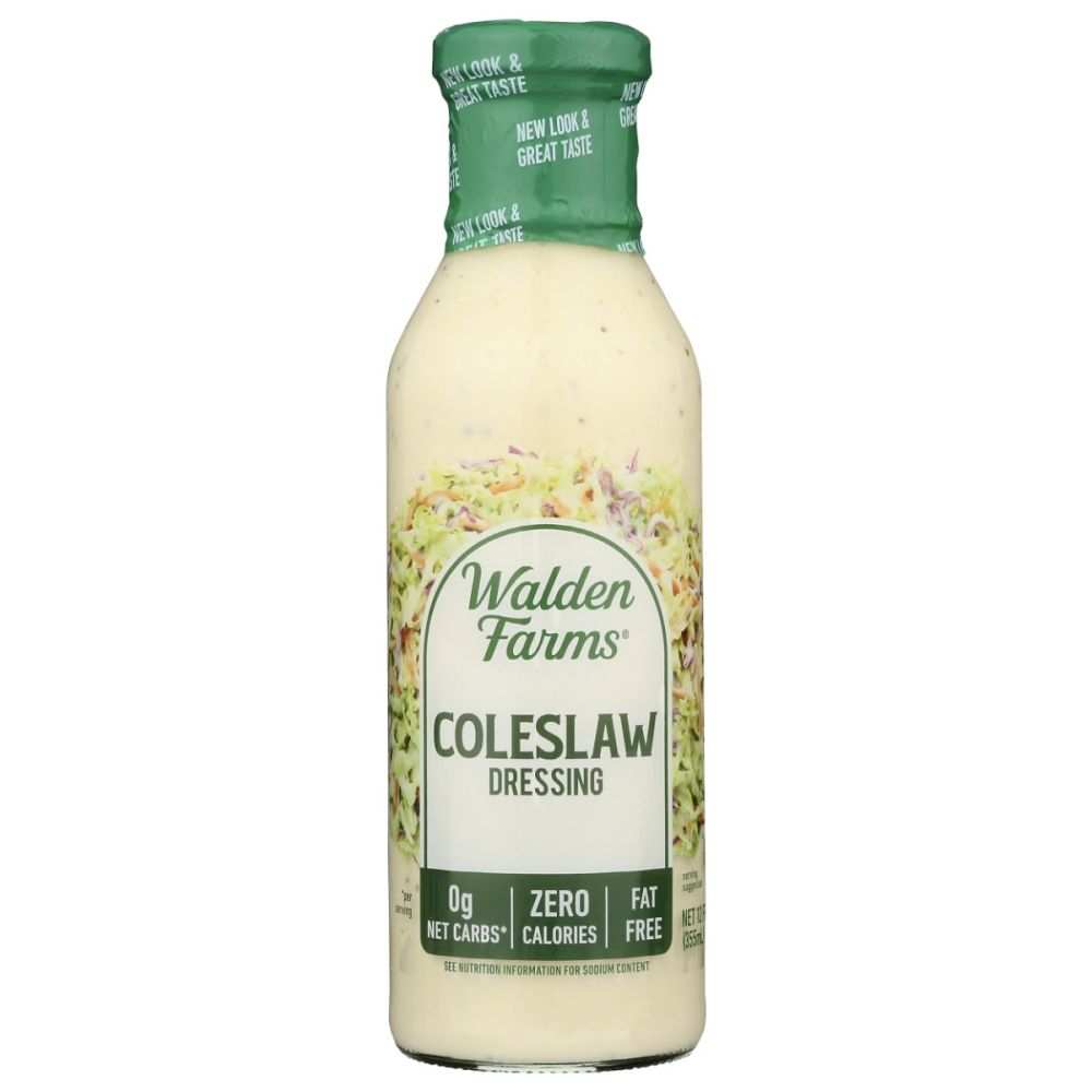 WALDEN FARMS calorie free coleslaw dressing bottle 12 oz with herbs and organic vinegar text