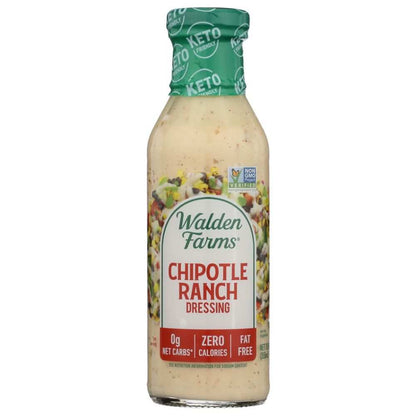 WALDEN FARMS Chipotle Ranch Dressing 12 oz bottle with chipotle and ranch flavors