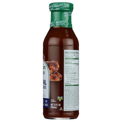 Walden Farms Original BBQ Sauce bottle, no carbs, sugar-free, 12 oz, healthy tangy flavor