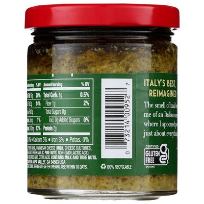 MEZZETTA: Napa Valley Bistro Homemade Style Basil Pesto, 6.25 oz - SMART GREENS