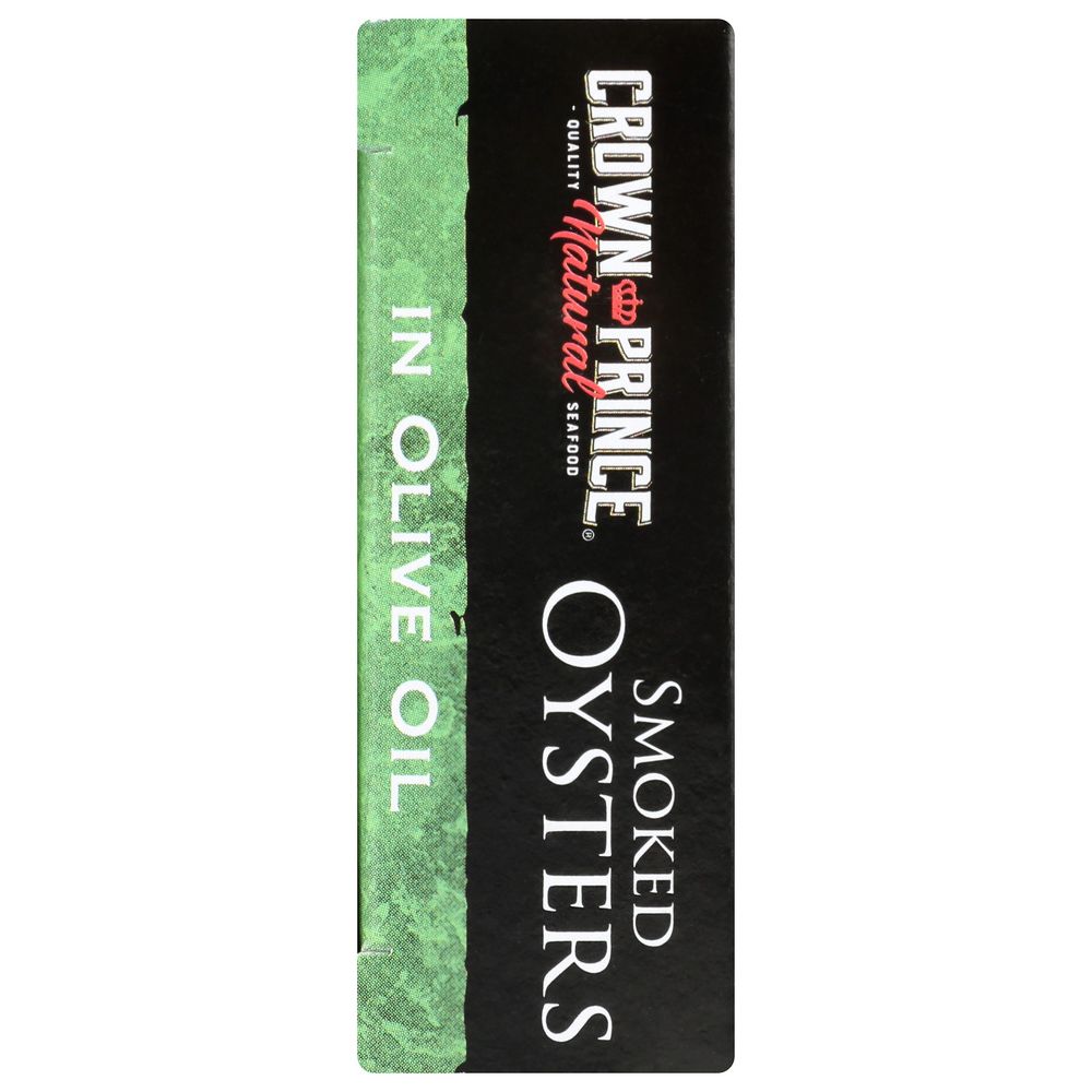 CROWN PRINCE: Naturally Smoked Oysters in Pure Olive Oil, 3 oz - SMART GREENS
