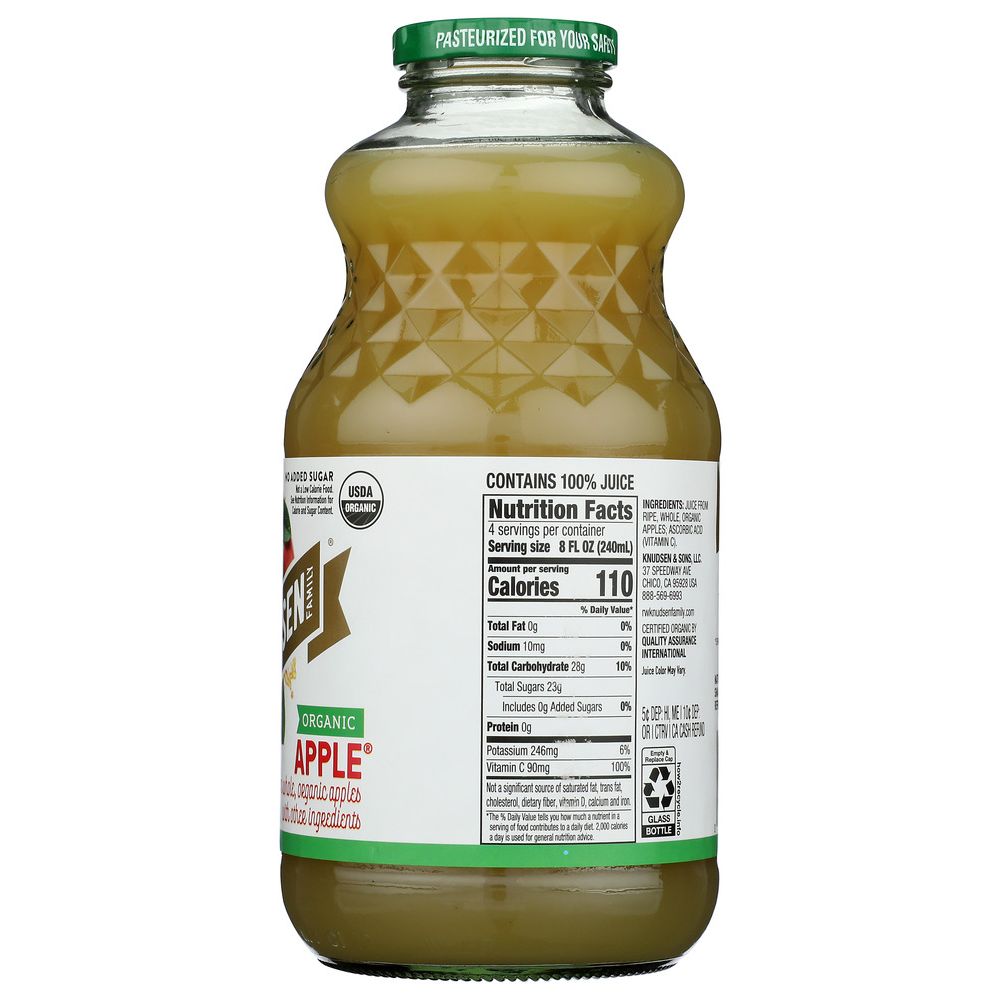 R.W. KNUDSEN FAMILY: Organic Juice Apple, 32 oz - SMART GREENS