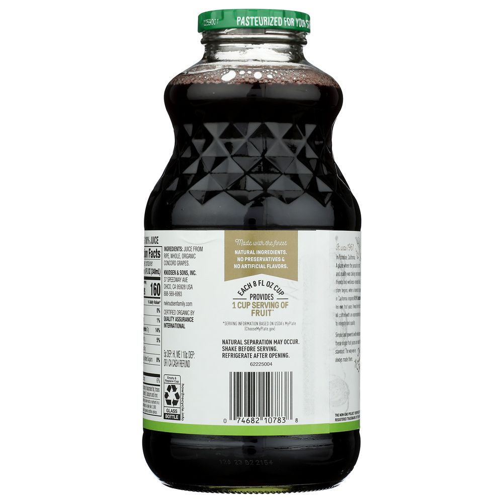 R.W. KNUDSEN FAMILY: Organic Juice Just Concord Grape, 32 oz - SMART GREENS