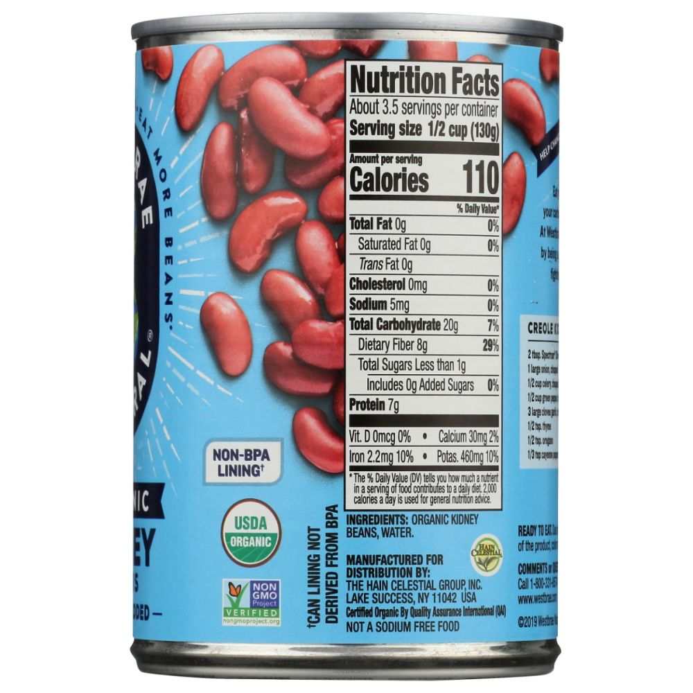 WESTBRAE NATURAL 15 oz organic vegetarian kidney beans package