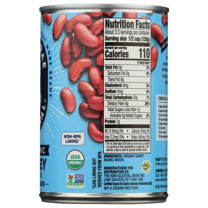 WESTBRAE NATURAL 15 oz organic vegetarian kidney beans package
