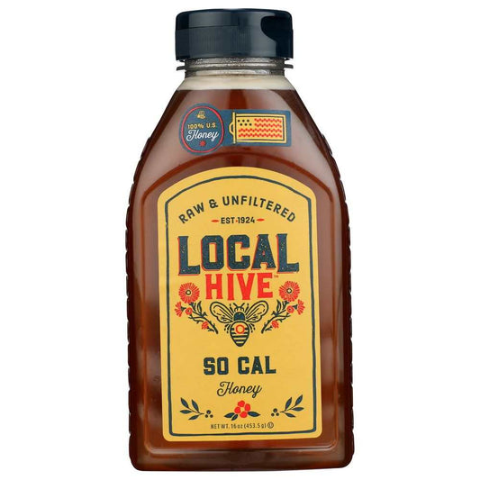 LOCAL HIVE raw and unfiltered So Cal honey 16 oz bottle with orange flavor