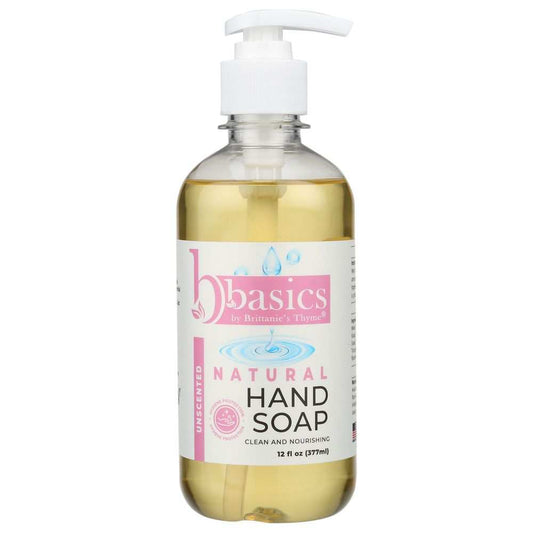 BRITTANIES THYME natural hand soap with botanical ingredients in 12 oz bottle
