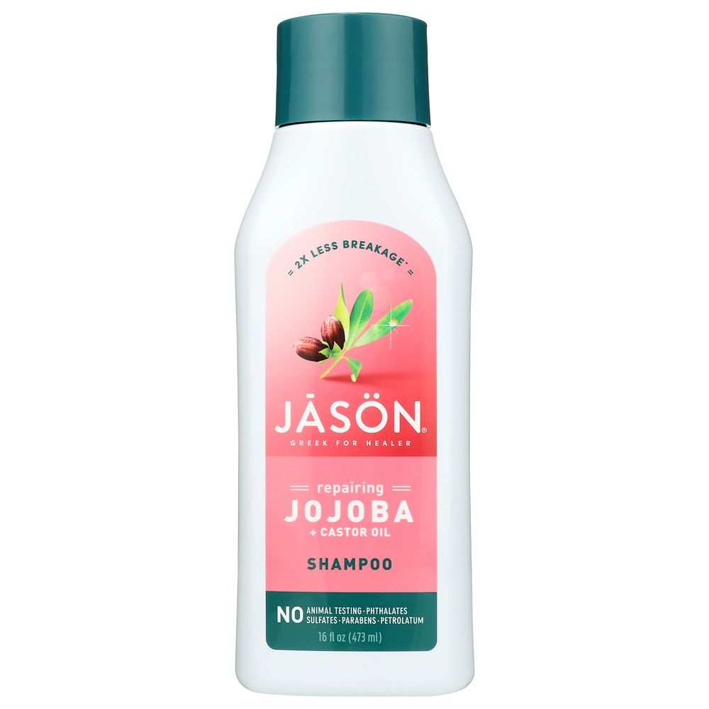 JASON Pure Natural Shampoo Long & Strong Jojoba 16 oz bottle natural botanical hair care cleanser