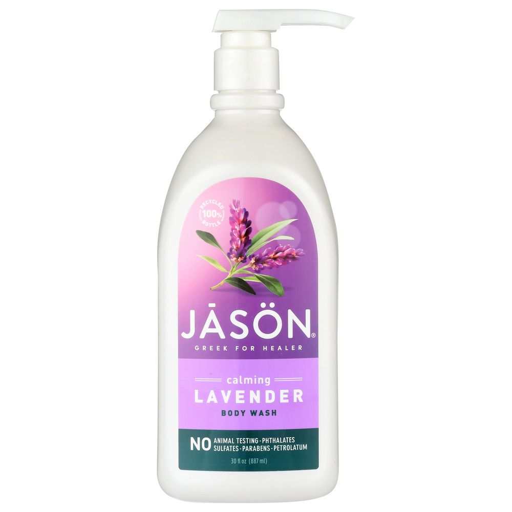 JASON Body Wash Calming Lavender 30 oz bottle with botanical surfactants and Vitamin E